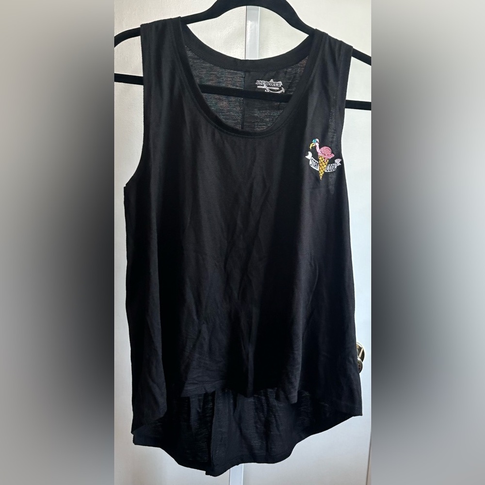 🍦Vintage Joe Boxer Tank Top 🦩 “Stay Cool” Flamingo Ice Cream Cone Fun!